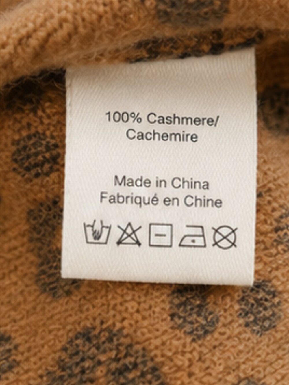 J.Crew 100% Cashmere Leopard Print Sweater XS Camel Black Lightweight Luxury - Picture 4 of 9